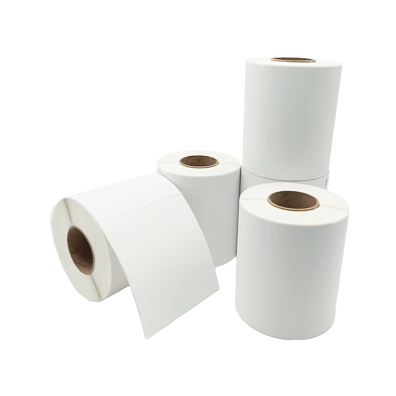 White/Blue Grid Thermal Tag Paper 100x100mm