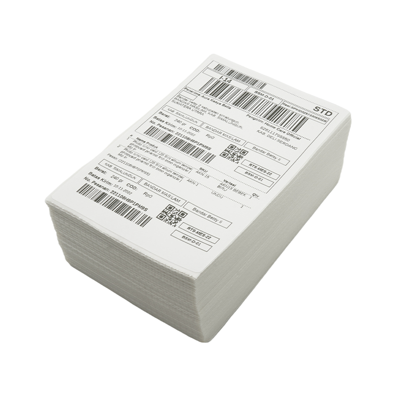 White/Blue Grid Thermal Tag Paper 100x150mm